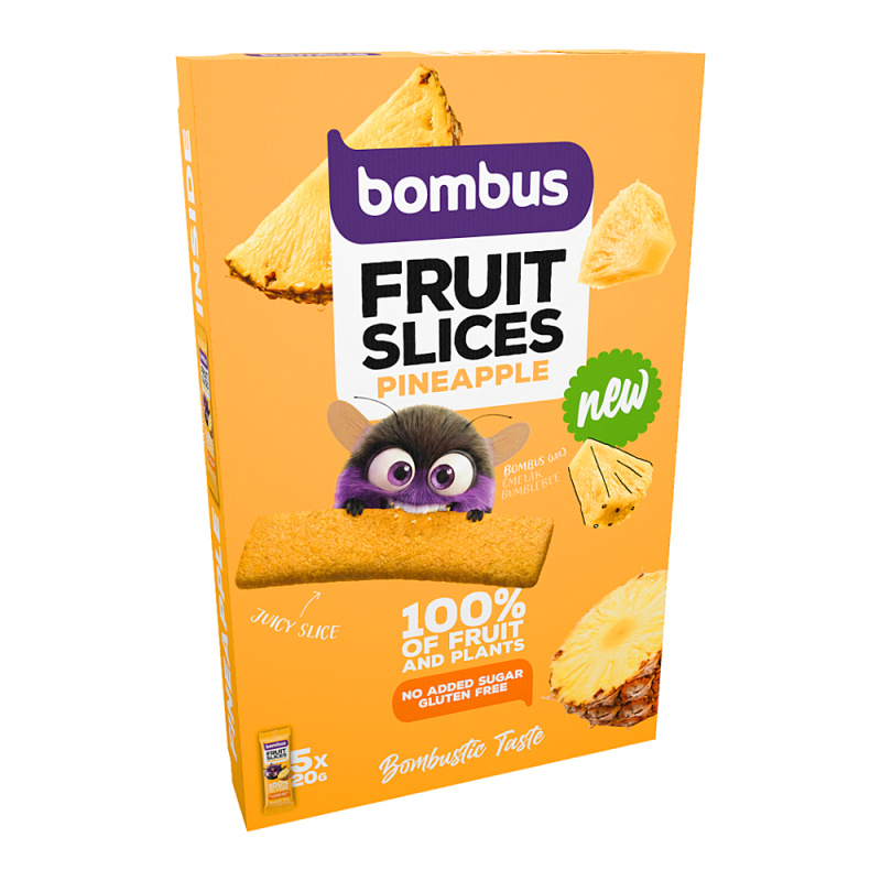 Bombus Fruit Slices 5x20 g - ananas