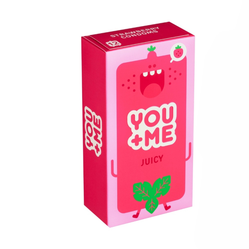 You Me Juicy kondomy s jahodovým aroma