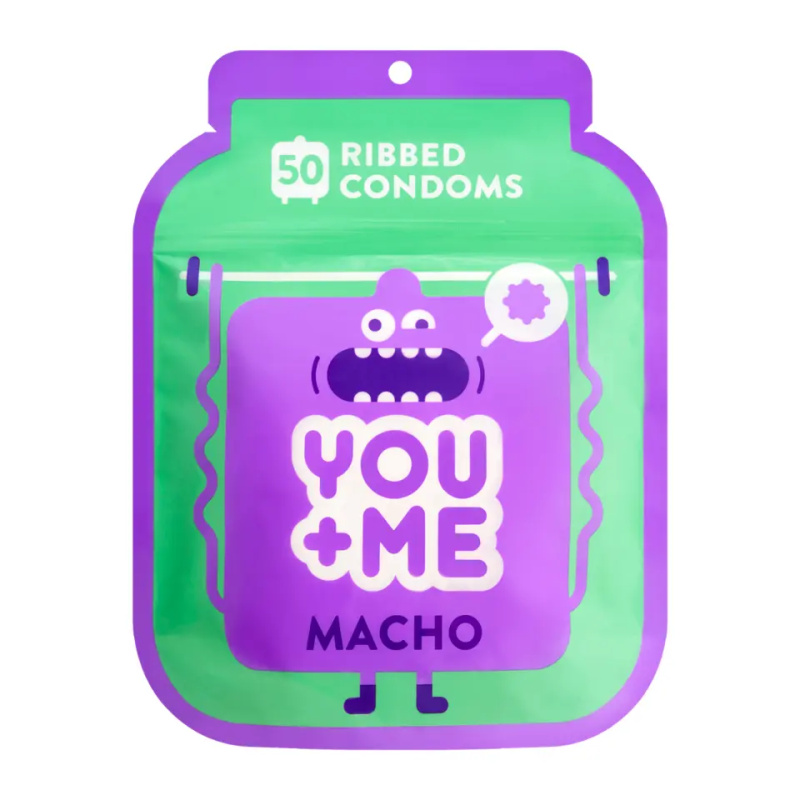 You Me You Me MACHO - vroubkované kondomy (50 ks)