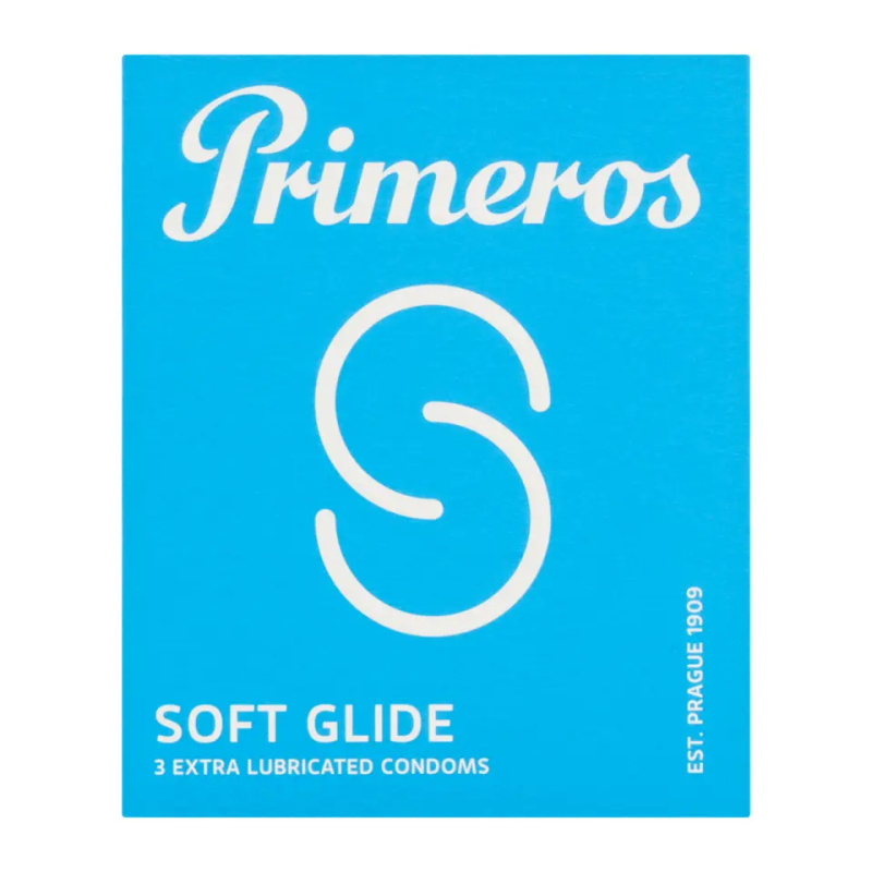 Primeros Soft Glide – extra lubrikované kondomy (3 ks)