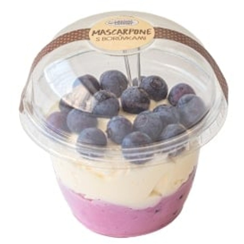 Libeřské lahůdky Mascarpone s borůvkami