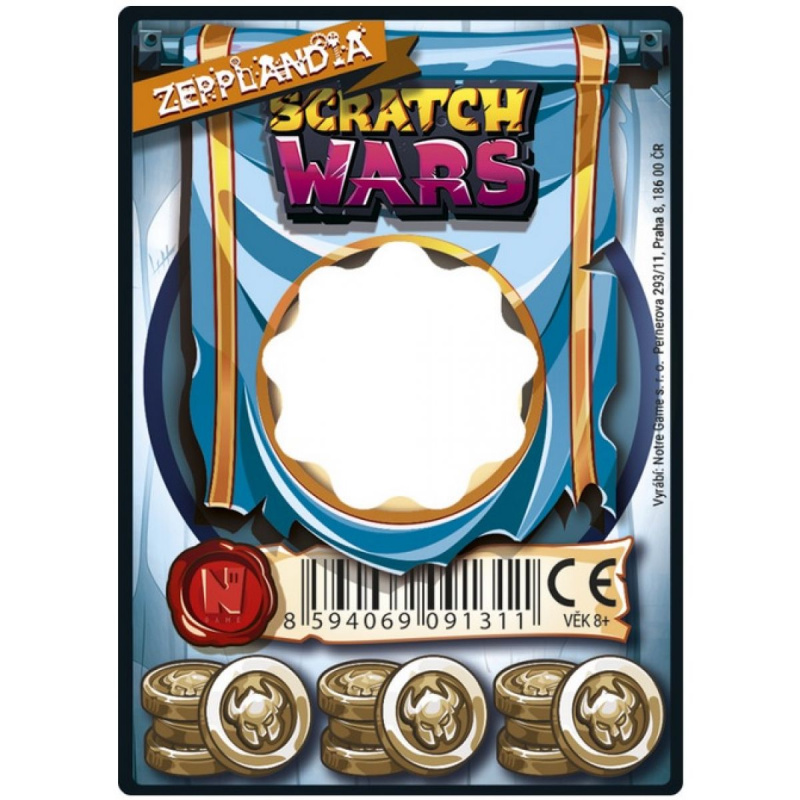 Scratch Wars stírací karta zbraně ze sady Zepplandia