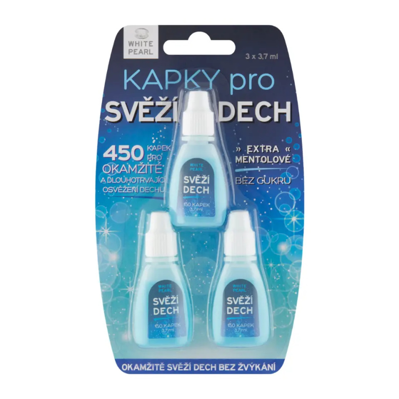 White Pearl Dental Care kapky pro svěží dech 3 x 3.7 ml