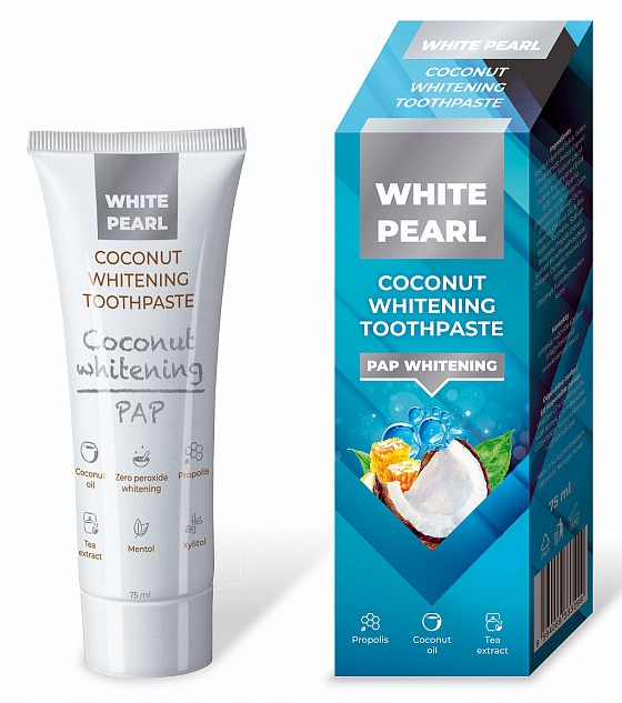 White Pearl PAP Coconut Whitening bělicí zubní pasta 75 ml