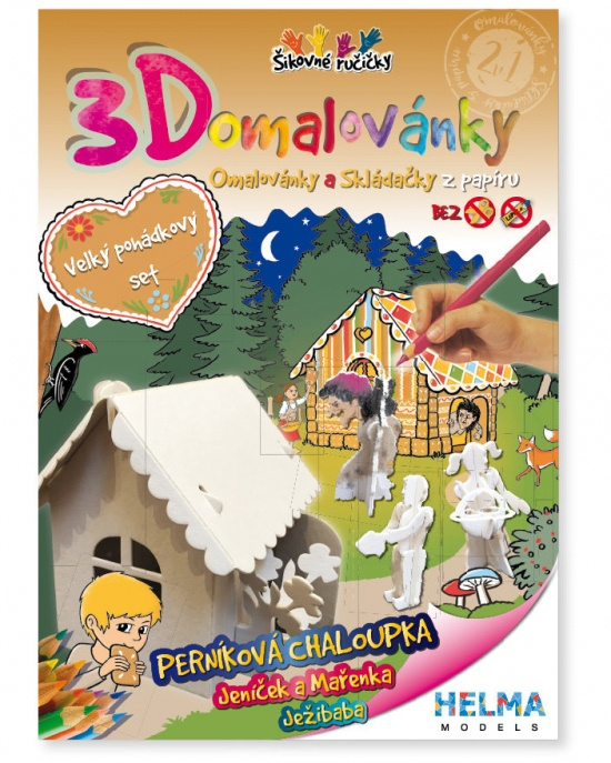 3D omalovánka A4 - Set Perníková chaloupka Helma 365