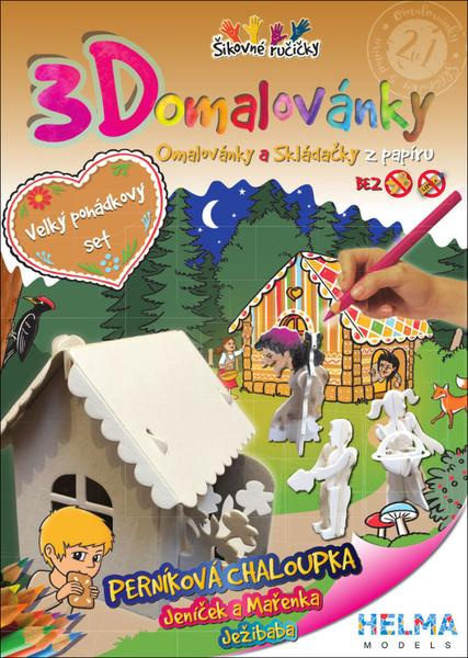 3D omalovánka A4 - Set Perníková chaloupka Helma 365