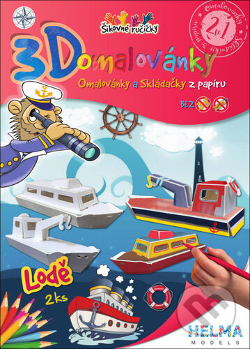 3D omalovánky Lodě (Omalovánky a Skládačky z papíru) - kniha z kategorie Omalovánky