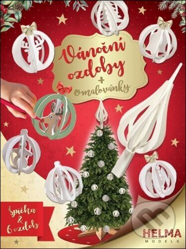 3D Omalovánky Vánoční set Špička a 6 ozdob (Vánoční ozdoby a Omalovánky) - kniha z kategorie Omalovánky
