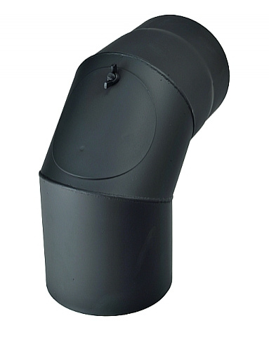 Kovo KRAUS Koleno kouřové silnostěnné s čistícím otvorem 120mm / 90° silnostěnné 1,5mm