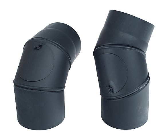 KOVOKRAUS Koleno kouřové 120mm stavitelné / 0 - 90° silnostěnné s čistícím otvorem 1,5mm