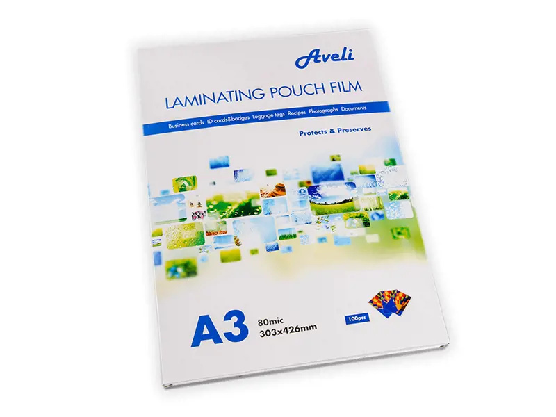 Laminovací fólie AVELI A3/160 mic (2 × 80), lesklé - 100 ks/bal.