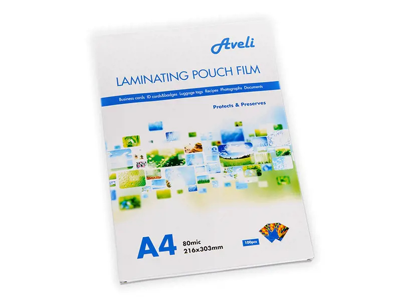 Laminovací fólie AVELI A4/160 mic (2 × 80), lesklé - 100 ks/bal.