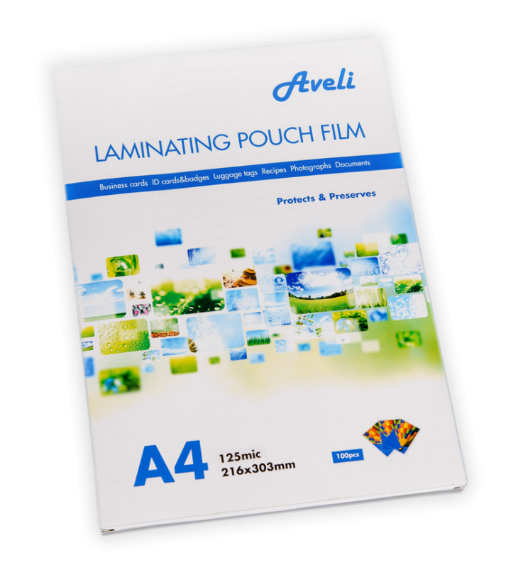 Laminovací fólie AVELI A4/250 mic (2 × 125), lesklé - 100 ks/bal.