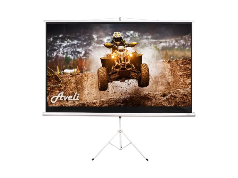 Aveli - projekční plátno se stativem - 16:9, 221 x 125 cm, úhlopříčka 100"