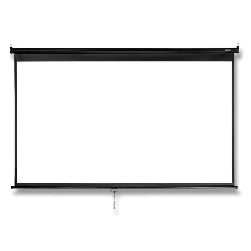 Aveli - nástěnné projekční plátno - 16:9, 221 x 125 cm, úhlopříčka 100", černý tubus