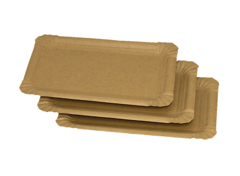 EcoPack Hnědý papírový tácek EKO 10x16 cm č. 3 párty KRAFT ideal pack® bal/10 ks Balení: 10