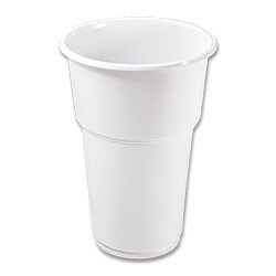 Plastové bílé kelímky - 0,3 l, 50 ks