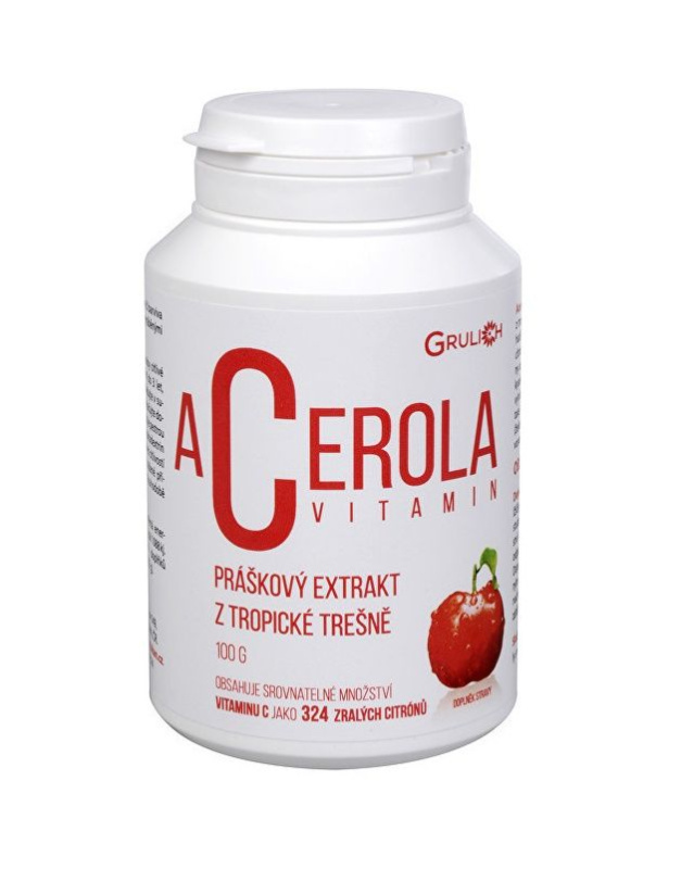 GRULICH Acerola vitamin C práškový extrakt z tropické třešňě 100 g