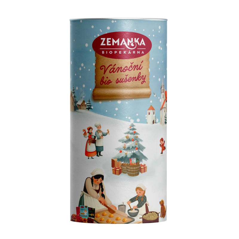 Zemanka BIO Vánoční sušenky v tubusu 3x70 g