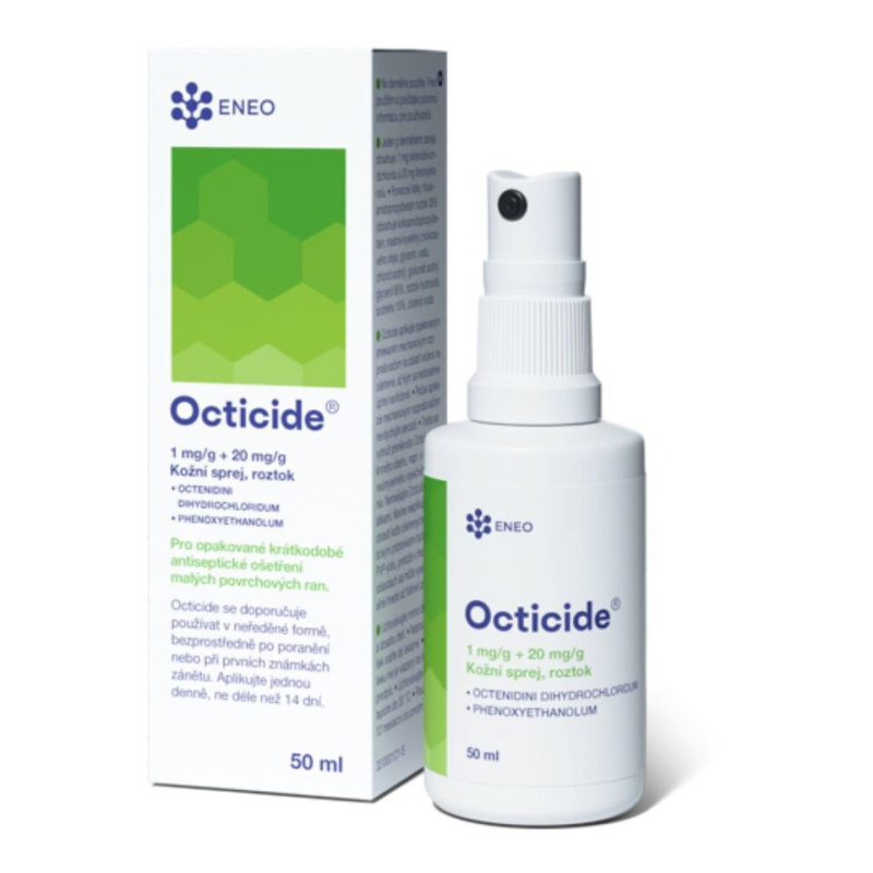 ENEO Octicide 1 mg/g + 20 mg/g kožní sprej, roztok 50 ml