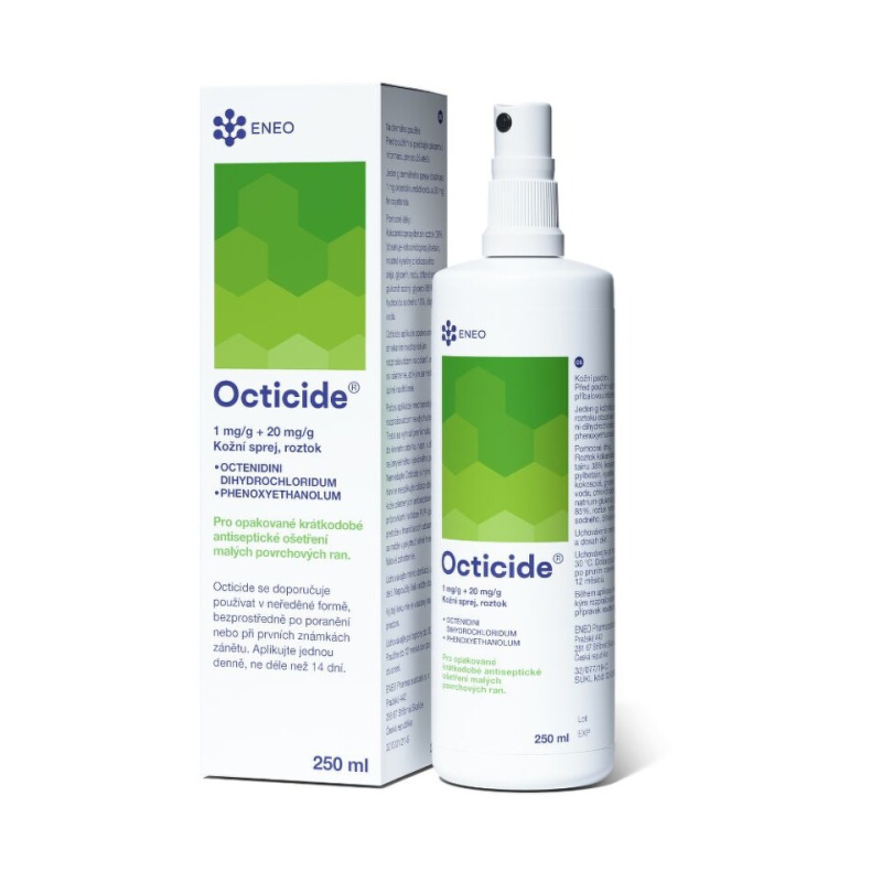 ENEO Octicide 1 mg/g + 20 mg/g kožní sprej, roztok 250 ml