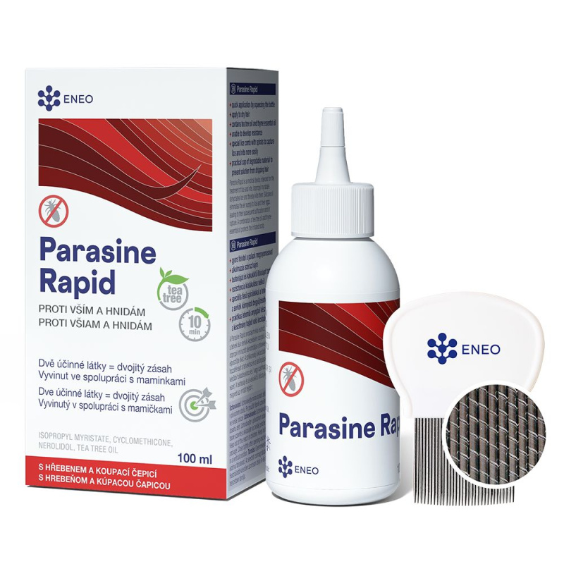 ENEO Parasine rapid 100 ml speciální hřeben a čepice
