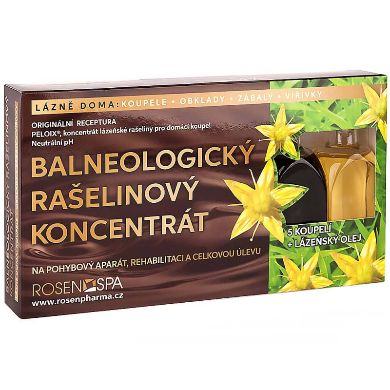 ROSEN PHARMA RosenSPA 5 + 1 rašelinové koupele 5 x 50 ml + olej 50 ml