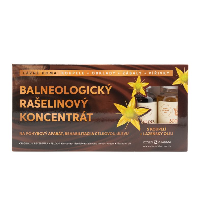 ROSEN PHARMA RosenSPA 5 + 1 rašelinové koupele 5 x 50 ml + olej 50 ml
