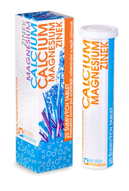 ROSEN PHARMA Calcium Magnesium Zinek 20 šumivých tablet