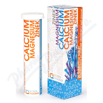 ROSEN PHARMA Calcium Magnesium Zinek 20 šumivých tablet