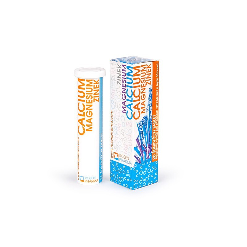 ROSEN PHARMA Calcium Magnesium Zinek 20 šumivých tablet