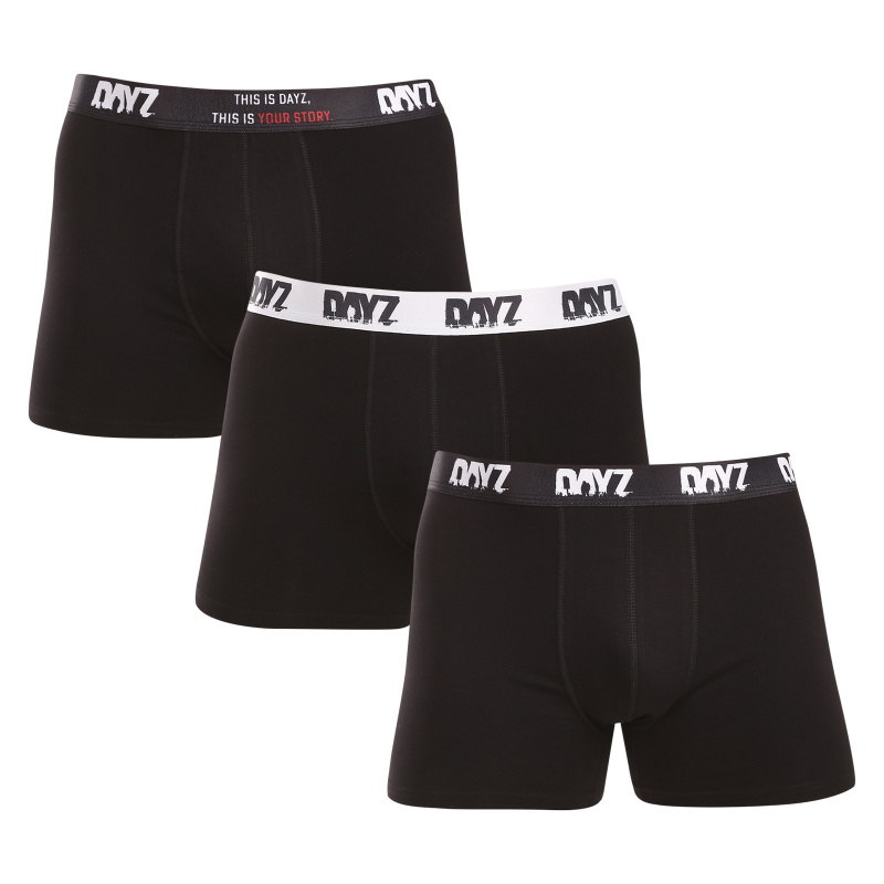 3PACK pánské boxerky DAYZ černé (DZ001) XL, trenky / trenýrky