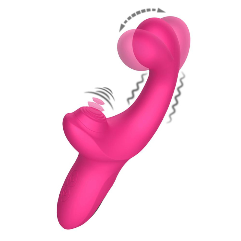 BASIC X Stunner vibrátor na G-bod a klitoris růžový