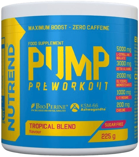 Nutrend Pump Pre-Workout, 225 g Příchuť: Tropical