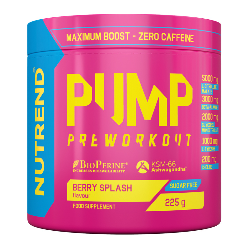 Nutrend Pump Pre-Workout, 225 g Příchuť: Berry Splash