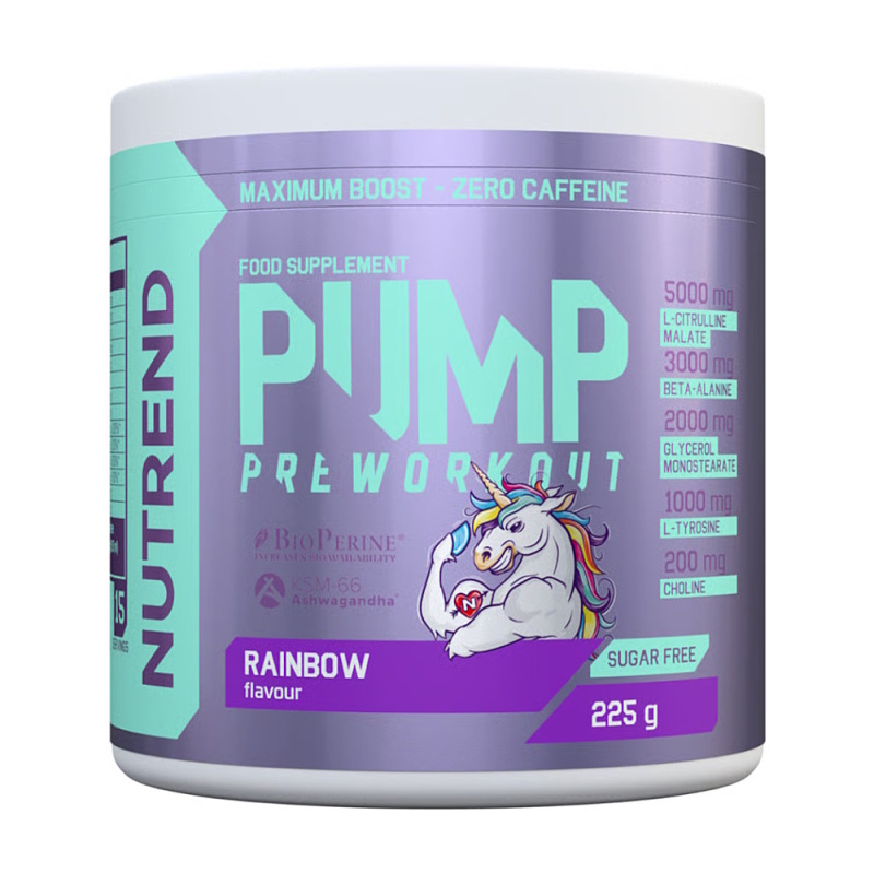 Nutrend Pump Pre-Workout, 225 g Příchuť: Rainbow