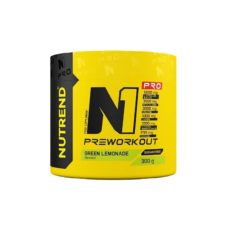Pre-workout směs Nutrend N1 PRO 300 g green lemonade