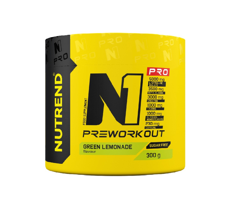 Pre-workout směs Nutrend N1 PRO 300 g green lemonade