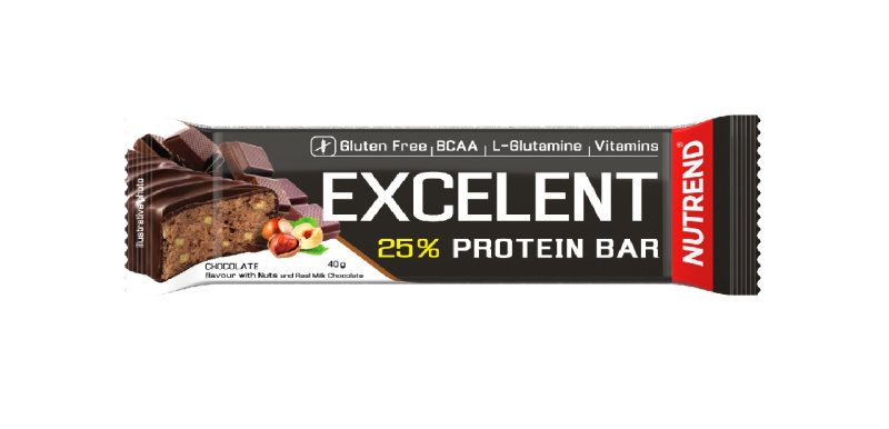 Nutrend Excelent Protein Bar 40 g - čokoláda s oříšky