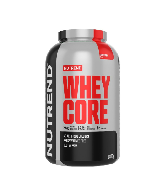 NUTREND Whey core proteinový koncentrát jahoda 1800 g