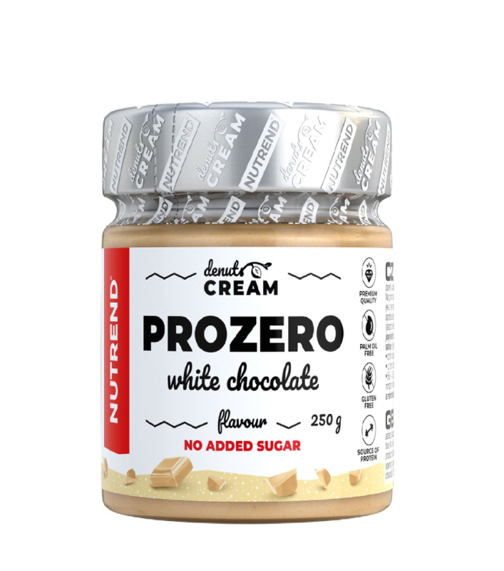 NUTREND Denuts Cream, 250 g prozero s bílou čokoládou