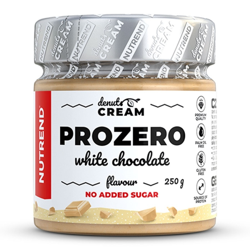 NUTREND Denuts Cream, 250 g prozero s bílou čokoládou