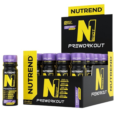 Nutrend N1 PRE-WORKOUT Shot 20x60 ml - lesní ovoce