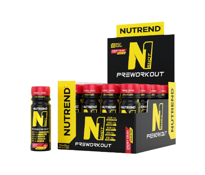 Nutrend N1 PRE-WORKOUT Shot 20x60 ml - třešeň