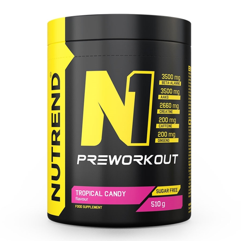 Nutrend N1 Pre-Workout 510 g Příchuť: Tropický bonbón