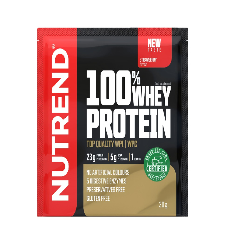 Nutrend 100% Whey Protein 30 g - jahoda