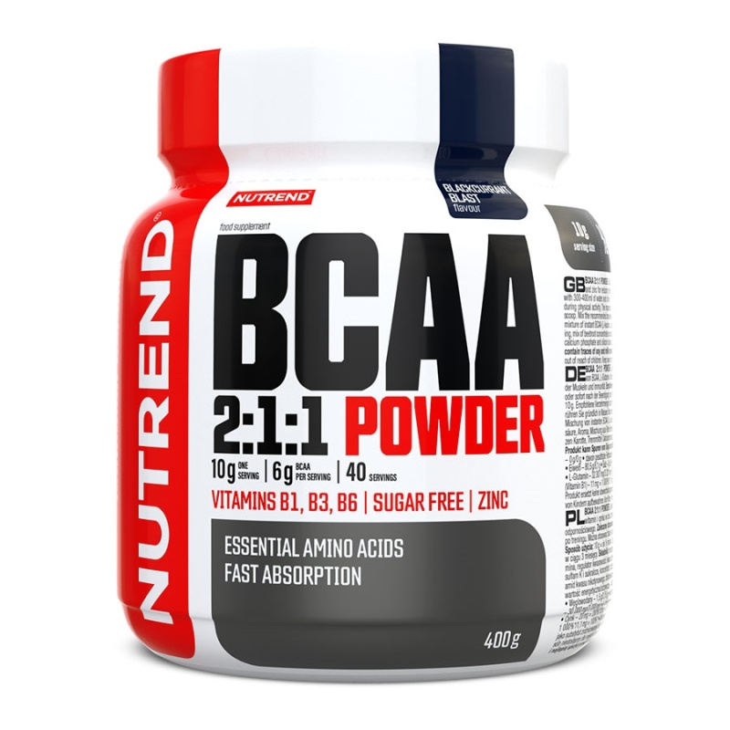 Nutrend BCAA 2:1:1 Powder 400 g - černý rybíz