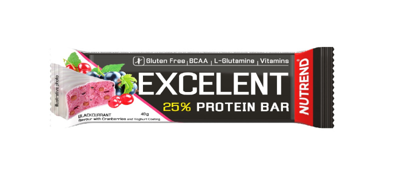 Nutrend Excelent Protein Bar 40 g - černý rybíz s brusinkami a jogurtem