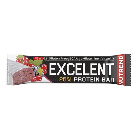 Proteinová tyčinka Nutrend - Excelent, černý rybíz s brusinkami, 85 g
