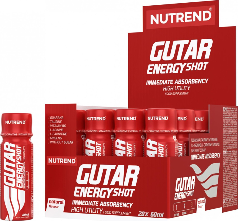 NUTREND Gutar Energy Shot, 20x 60 ml box